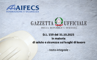 D.L. 159 del 31 ottobre 2025