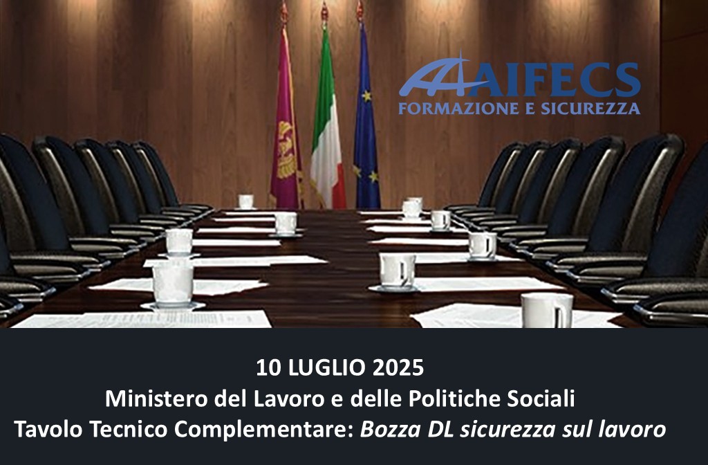 Tavolo tecnico Ministero del Lavoro: comunicato